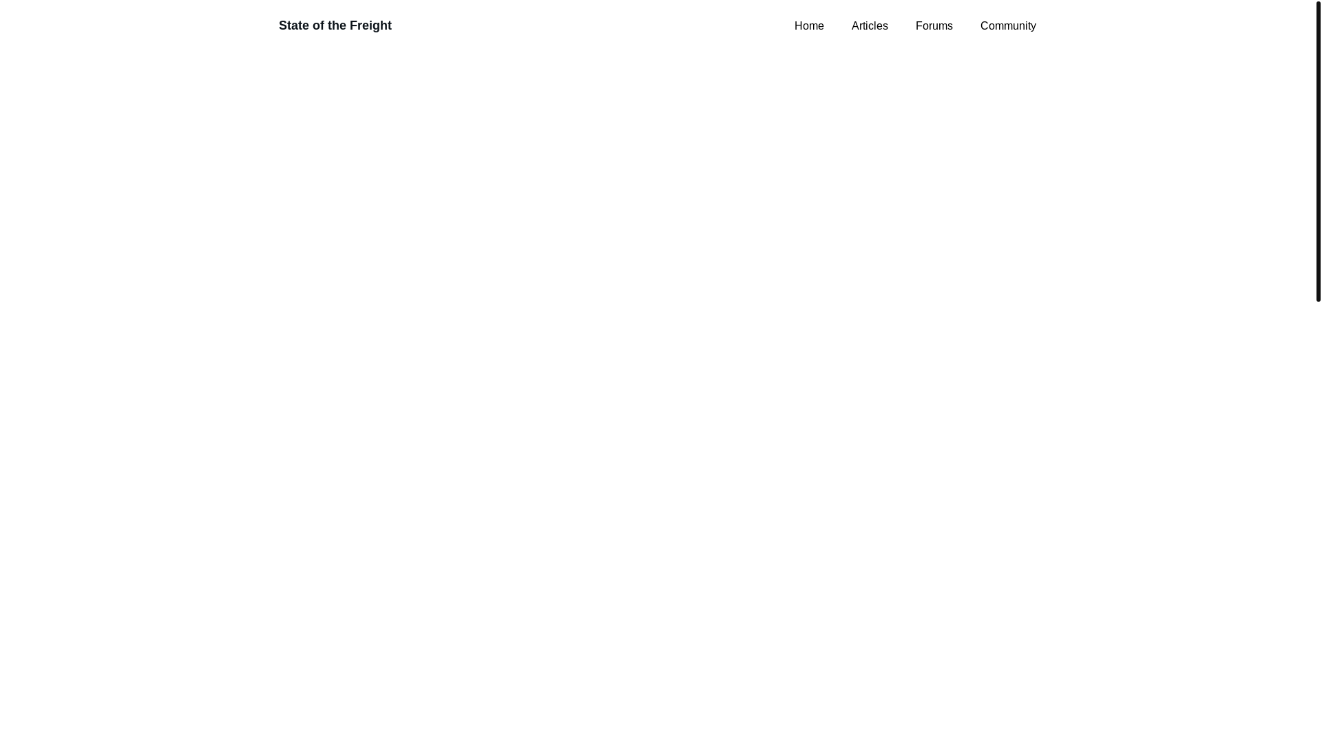 website screenshot of https://stateofthefreight.com/