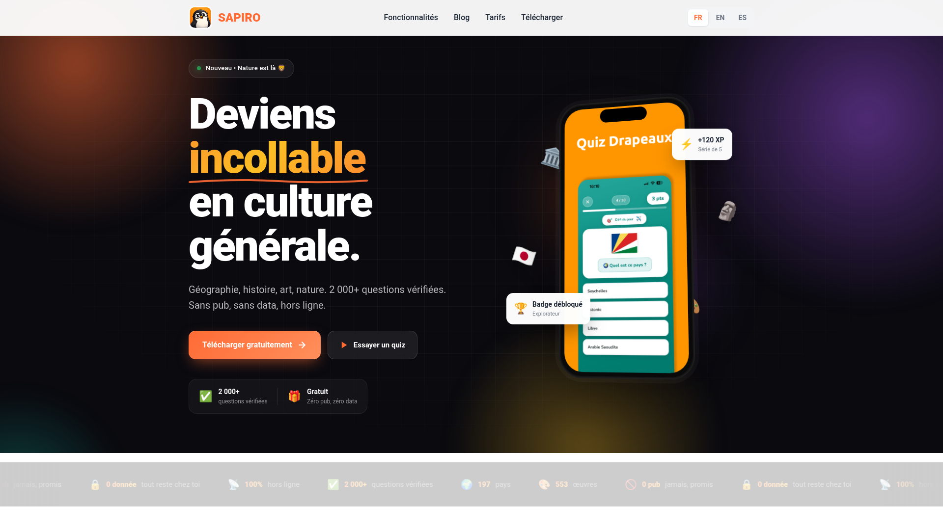 website screenshot of https://sapiro.pages.dev/