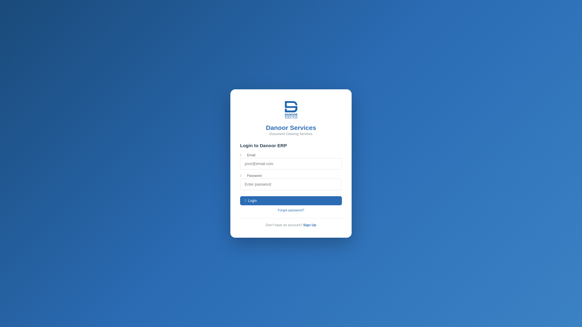 website screenshot of https://danoor-erp.pages.dev/