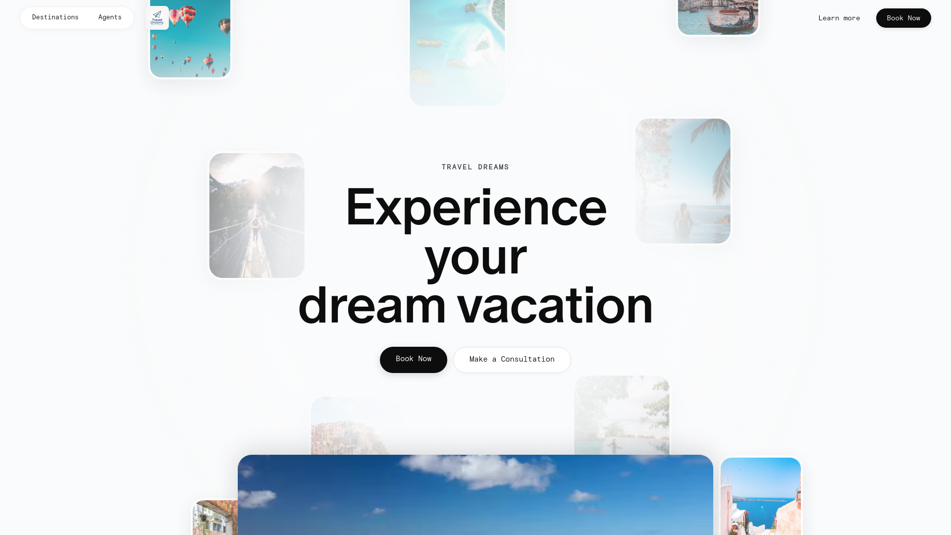 website screenshot of https://travelagencysite.pages.dev/