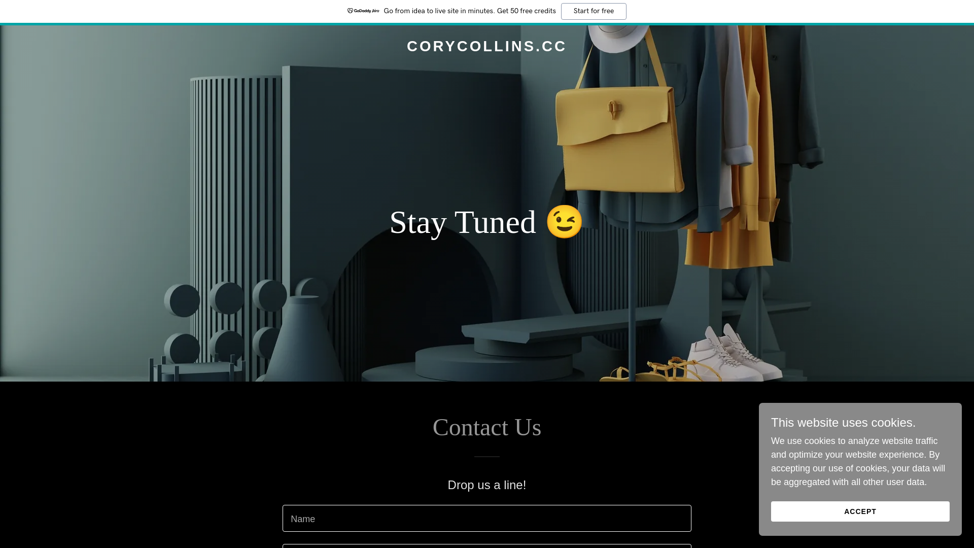 website screenshot of https://corycollins.cc/