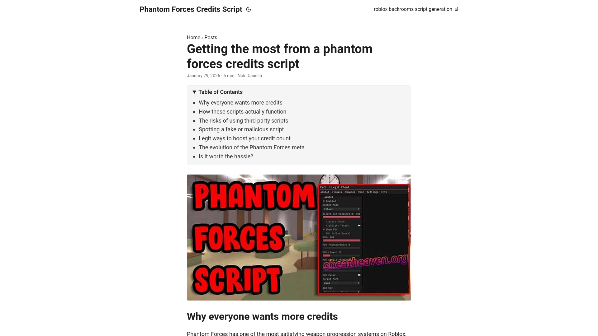 website screenshot of https://phantom-forces-credits-script.pages.dev/