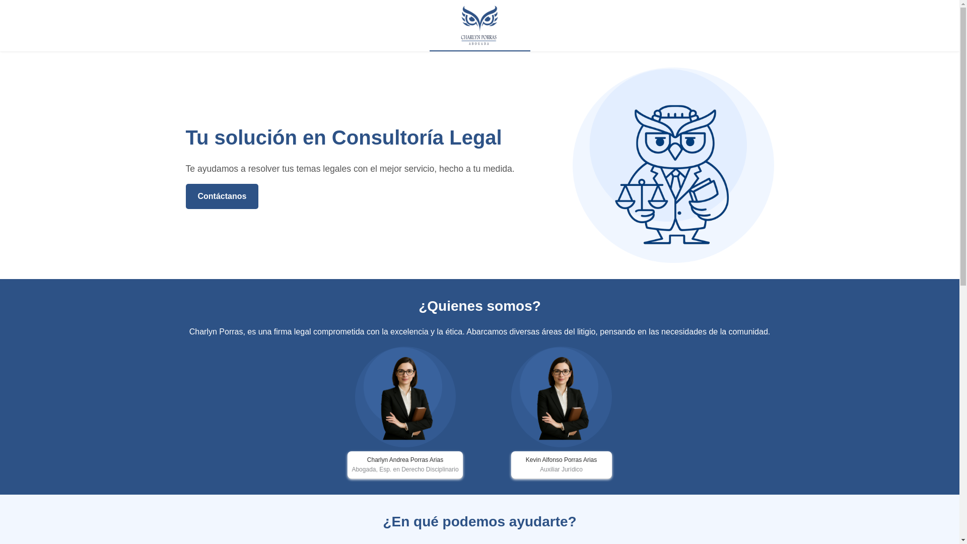 website screenshot of https://charlynporrasabogada.com/