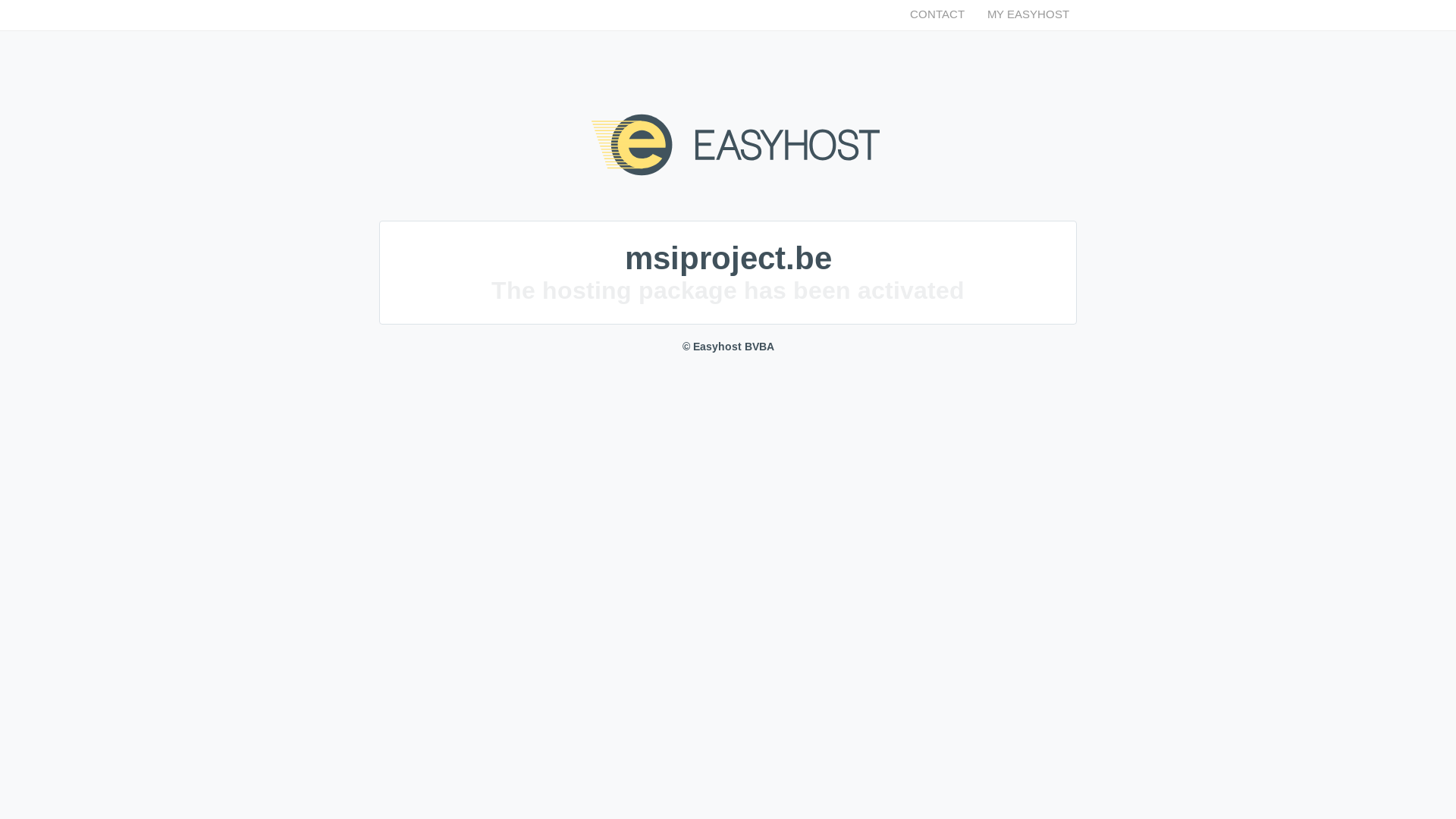 website screenshot of https://msiproject.be/