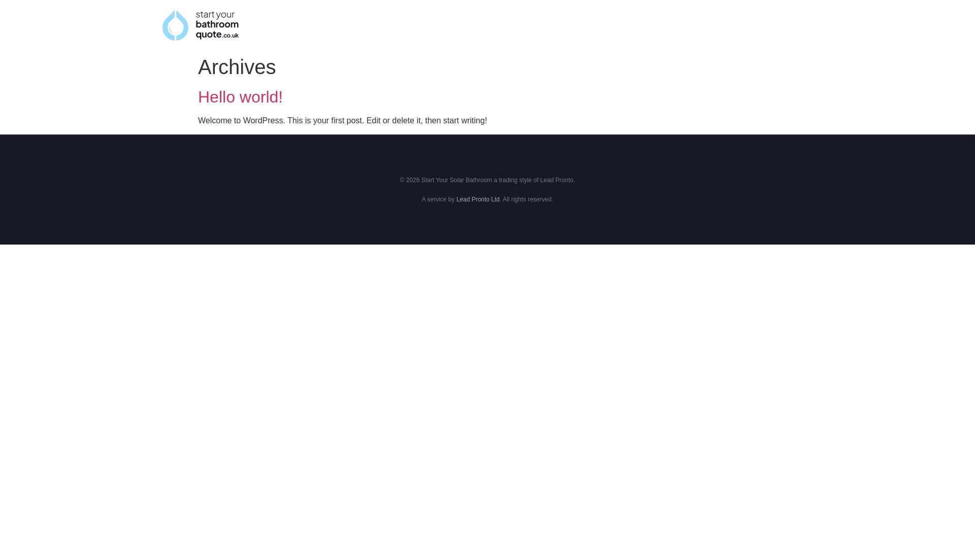 website screenshot of https://startyourbathroomquote.co.uk/