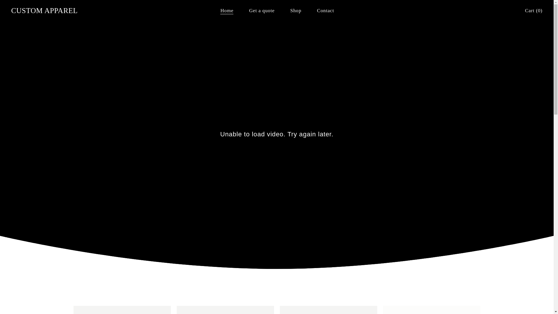 website screenshot of https://mycustomapparelstore.com/