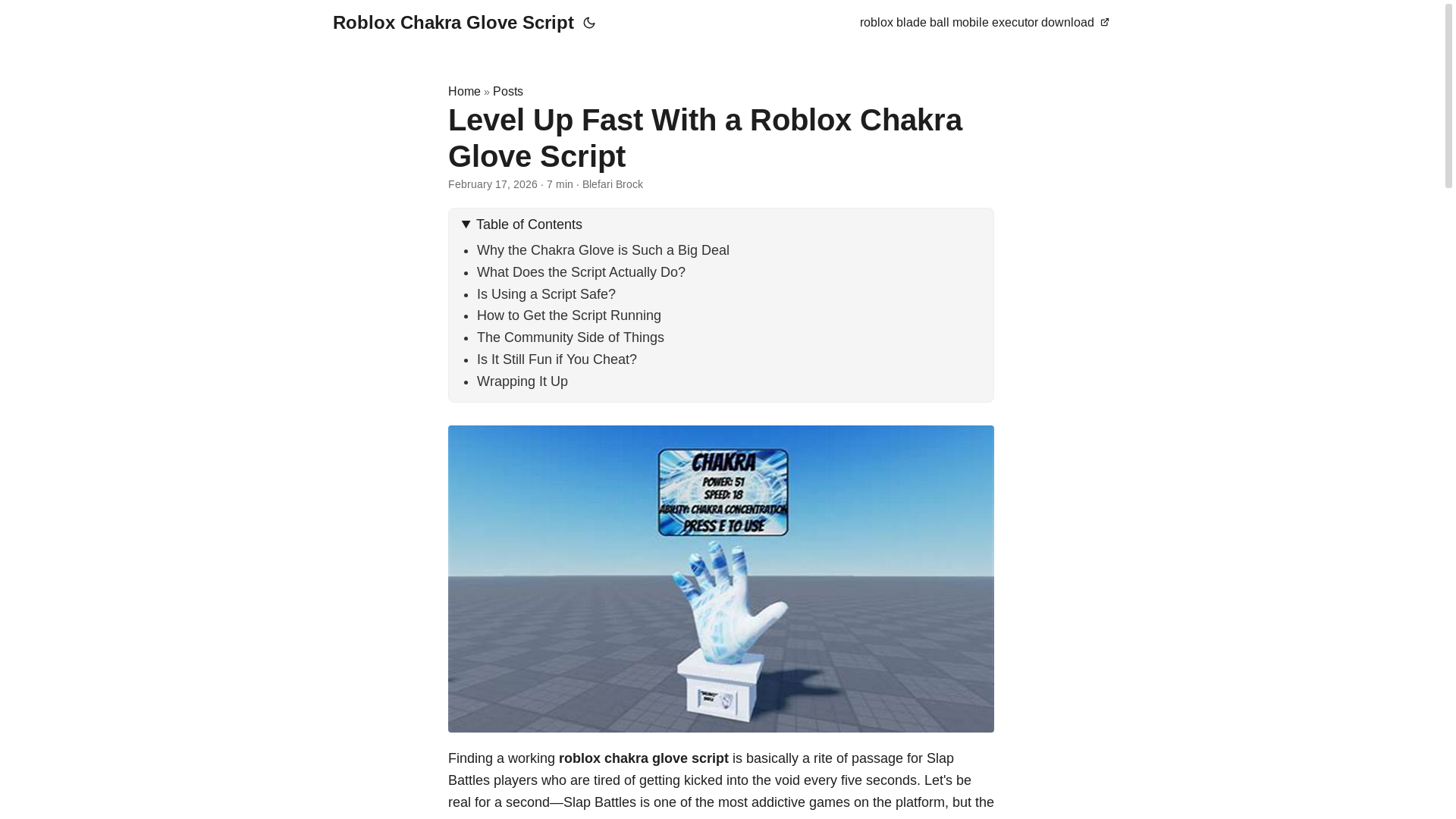 website screenshot of https://roblox-chakra-glove-script.pages.dev/