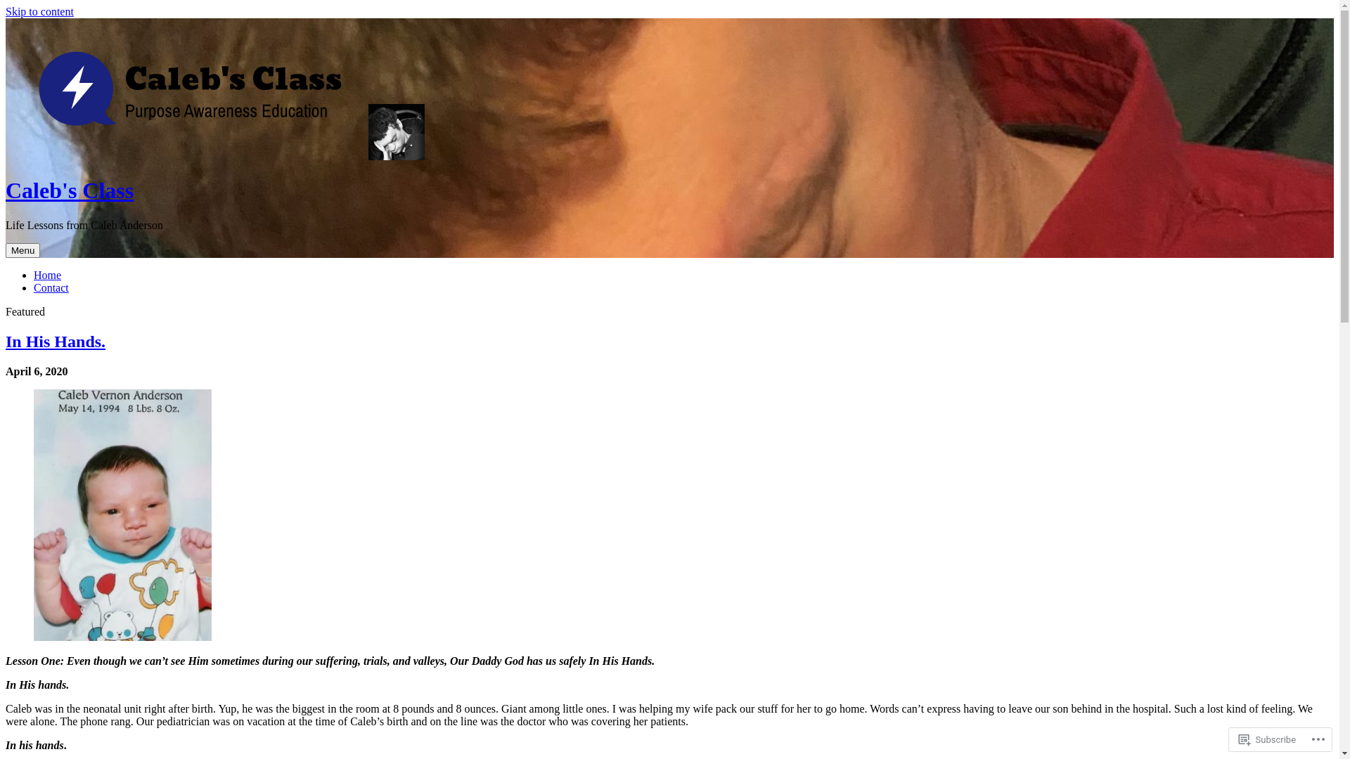 website screenshot of https://calebs-class.com/