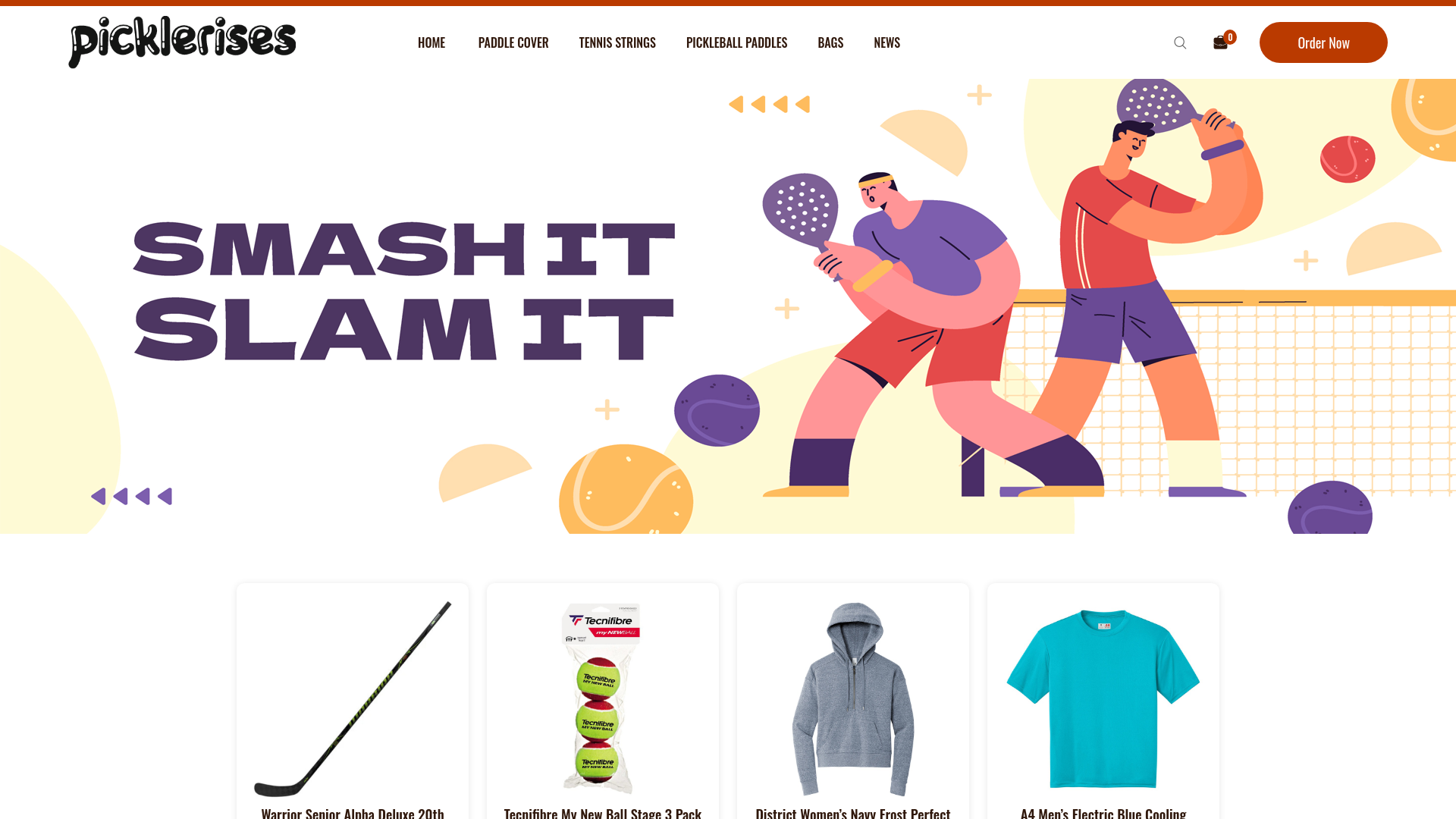 website screenshot of https://picklerises.com/