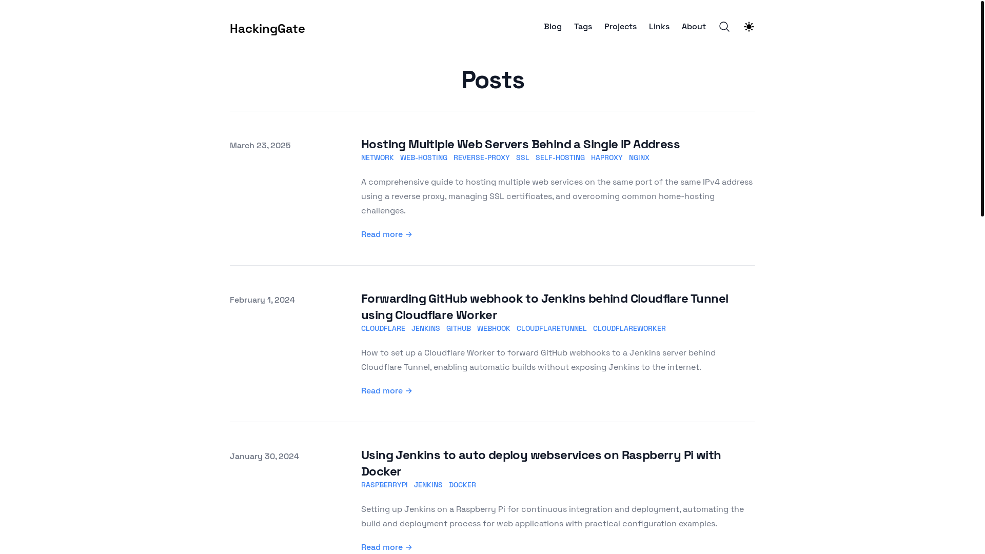 website screenshot of https://tailwind-nextjs-blog.pages.dev/