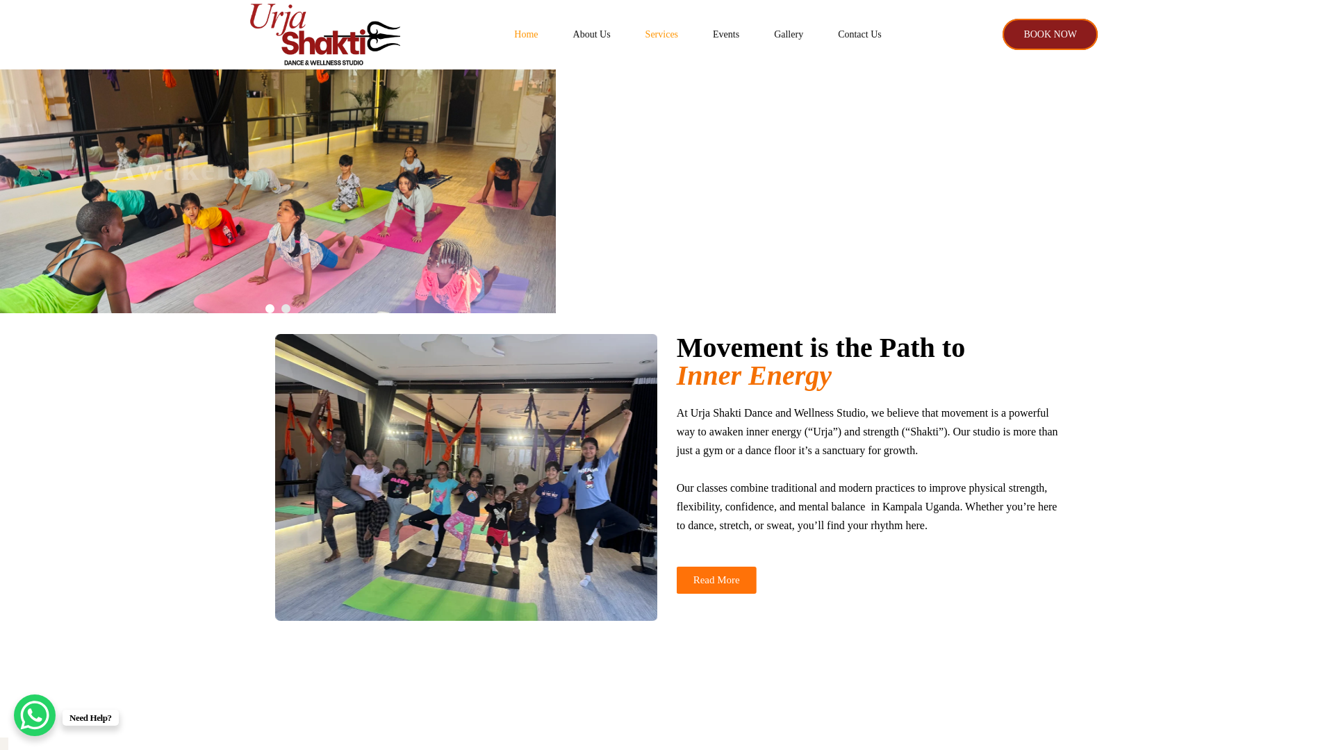 website screenshot of https://urjashaktistudio.com/