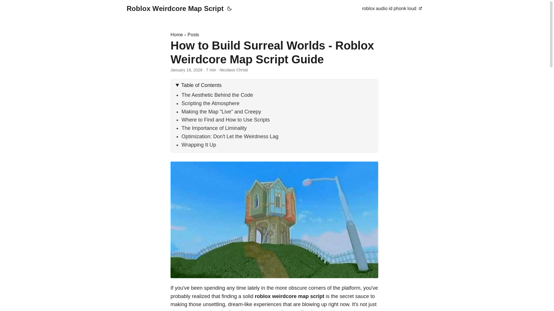 website screenshot of https://robloxweirdcoremapscript.pages.dev/
