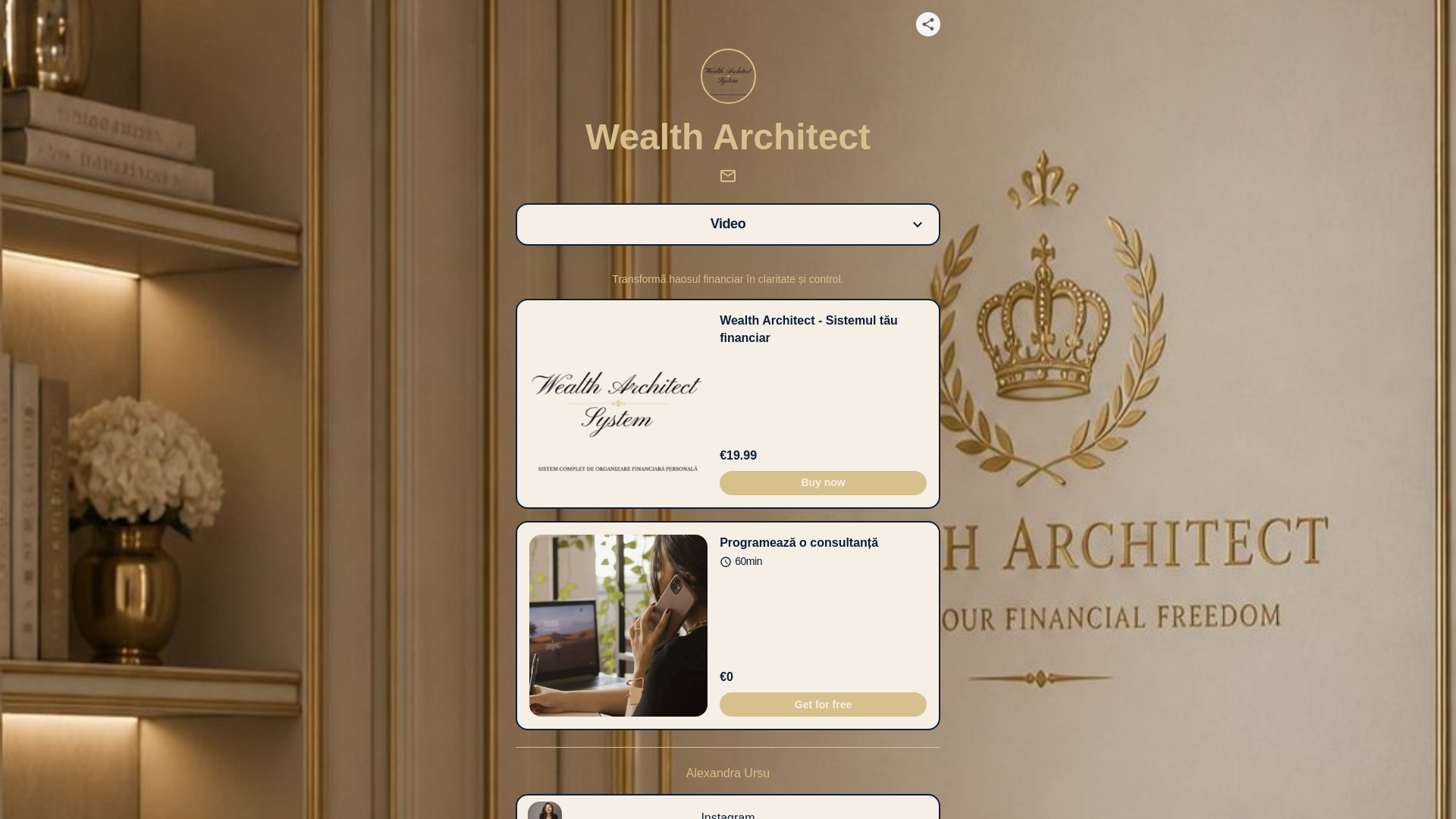 website screenshot of https://wealtharchitectsystem.com/