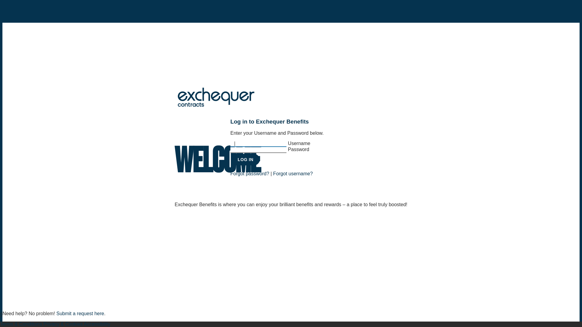 website screenshot of https://exchequerdiscounts.com