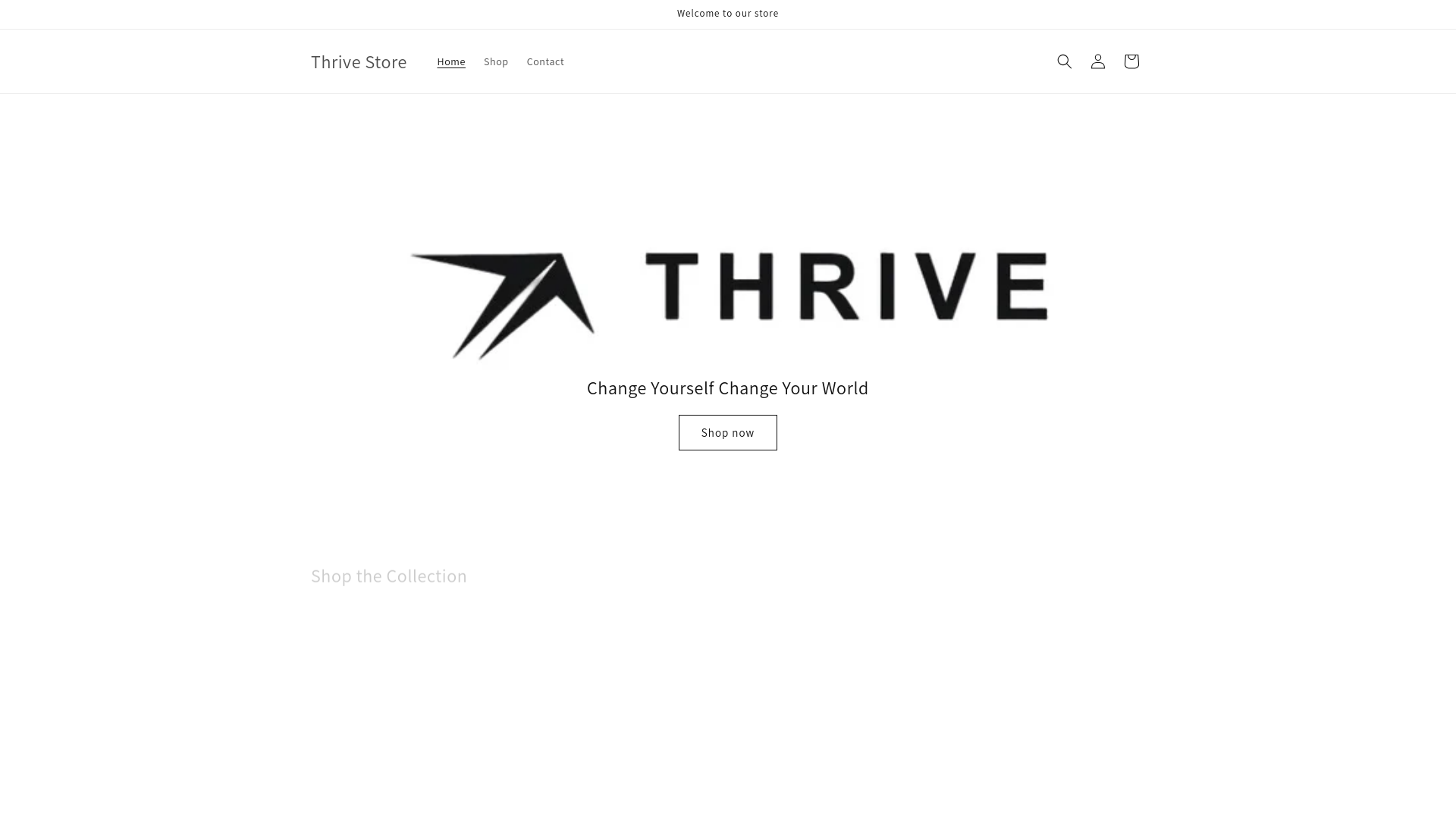 website screenshot of https://thriveworld.shop/