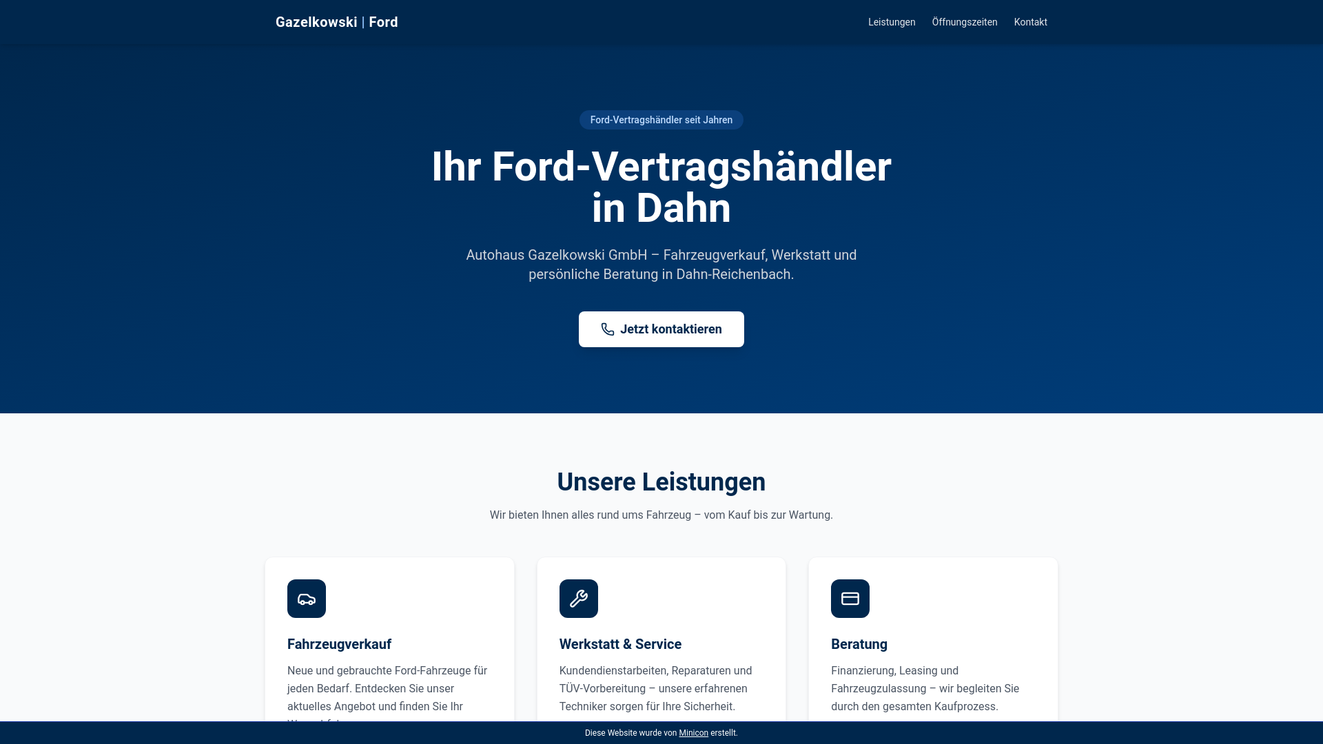 website screenshot of https://website-autohaus-gazelkowski-gmbh.pages.dev/