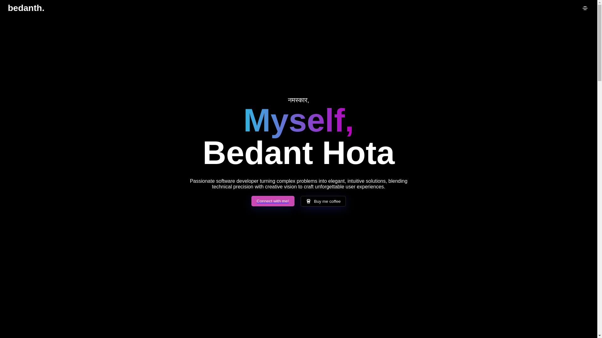 website screenshot of https://bedanthota.com/