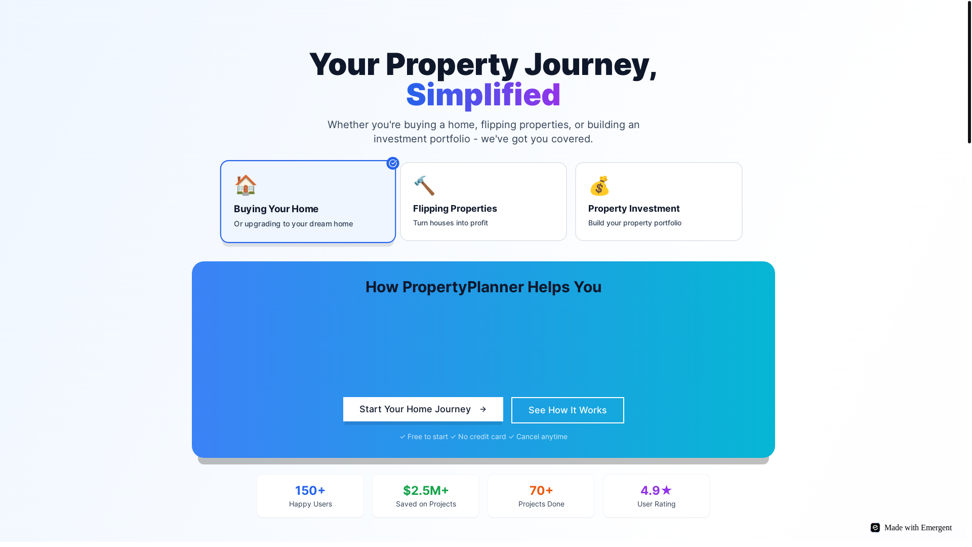 website screenshot of https://propertyplanner.co/