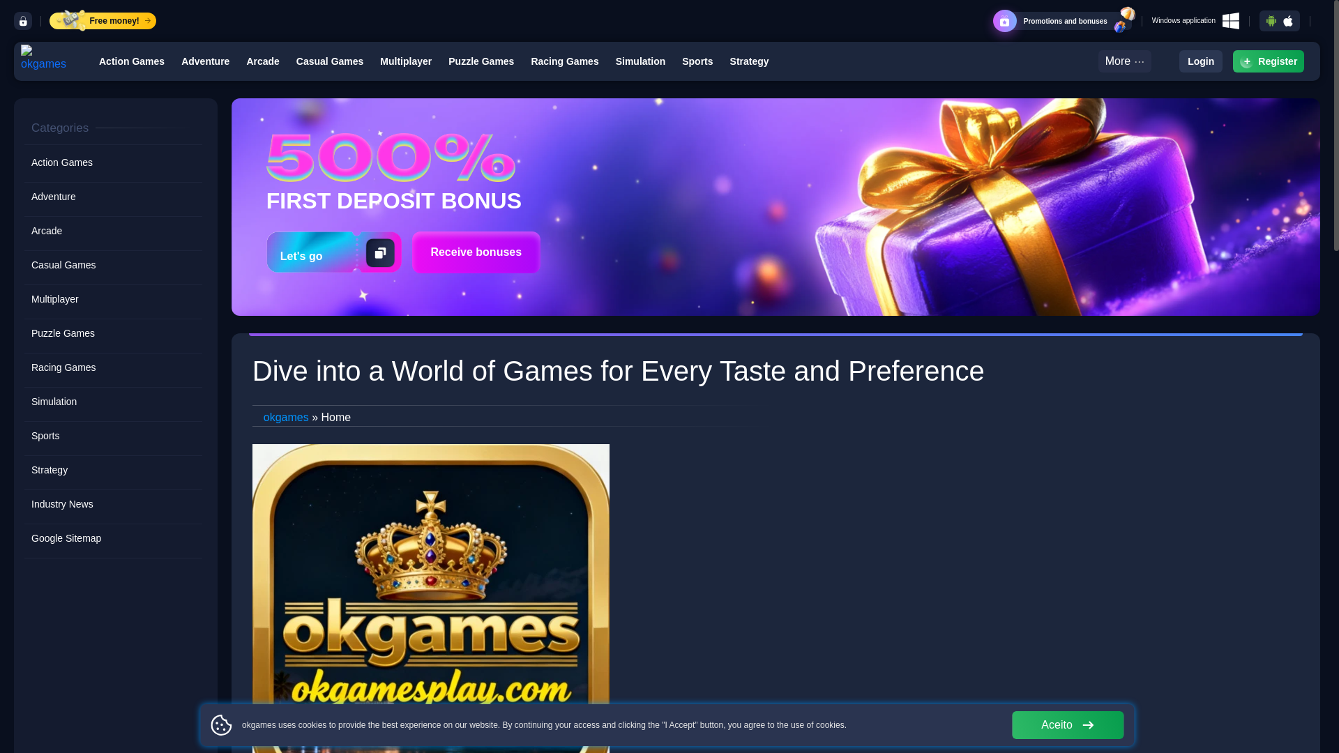 website screenshot of https://okgamesplay.com/