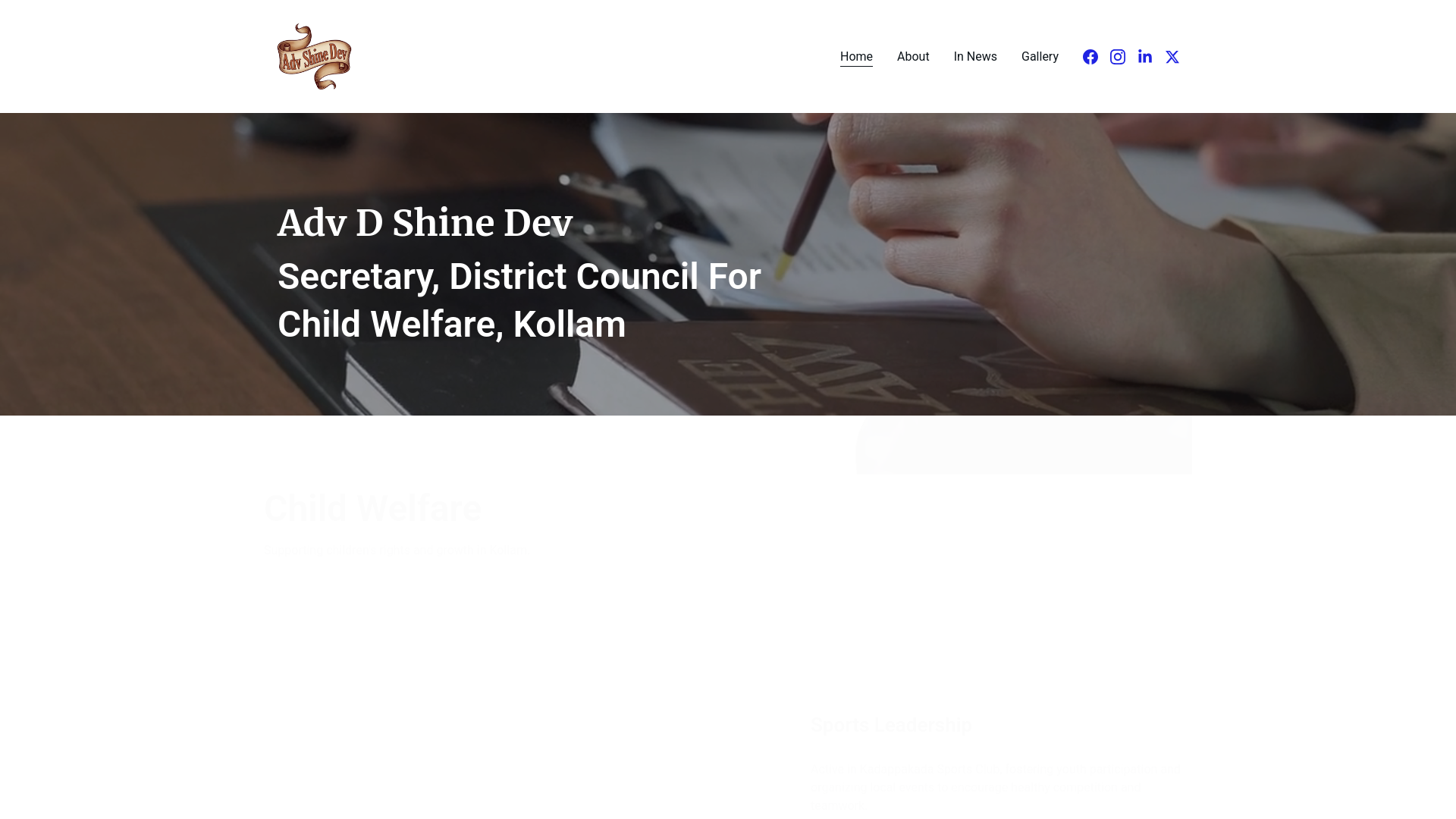 website screenshot of https://advshinedev.com/