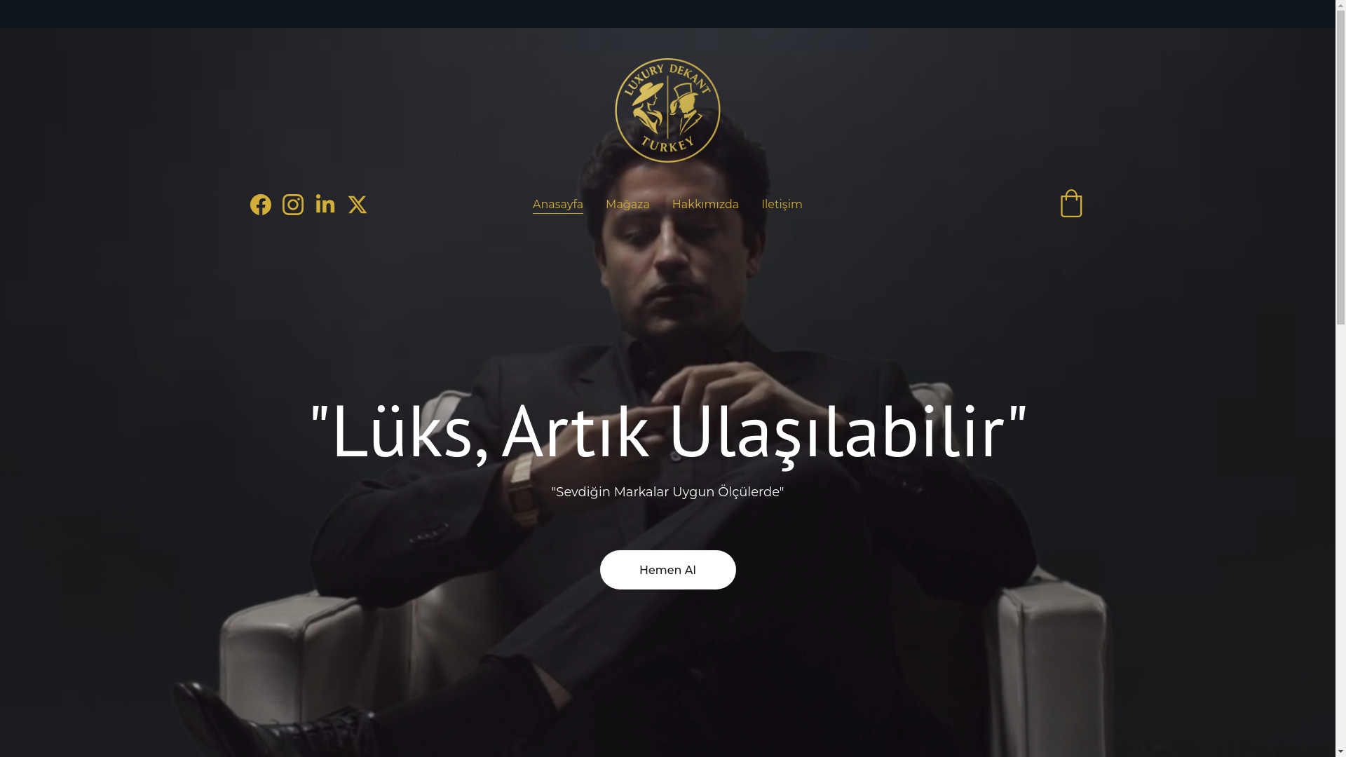 website screenshot of https://luxurydekantturkey.shop/