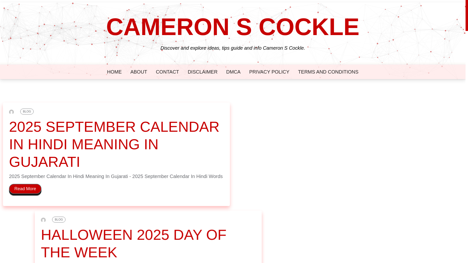 website screenshot of https://cameronscockle.pages.dev/