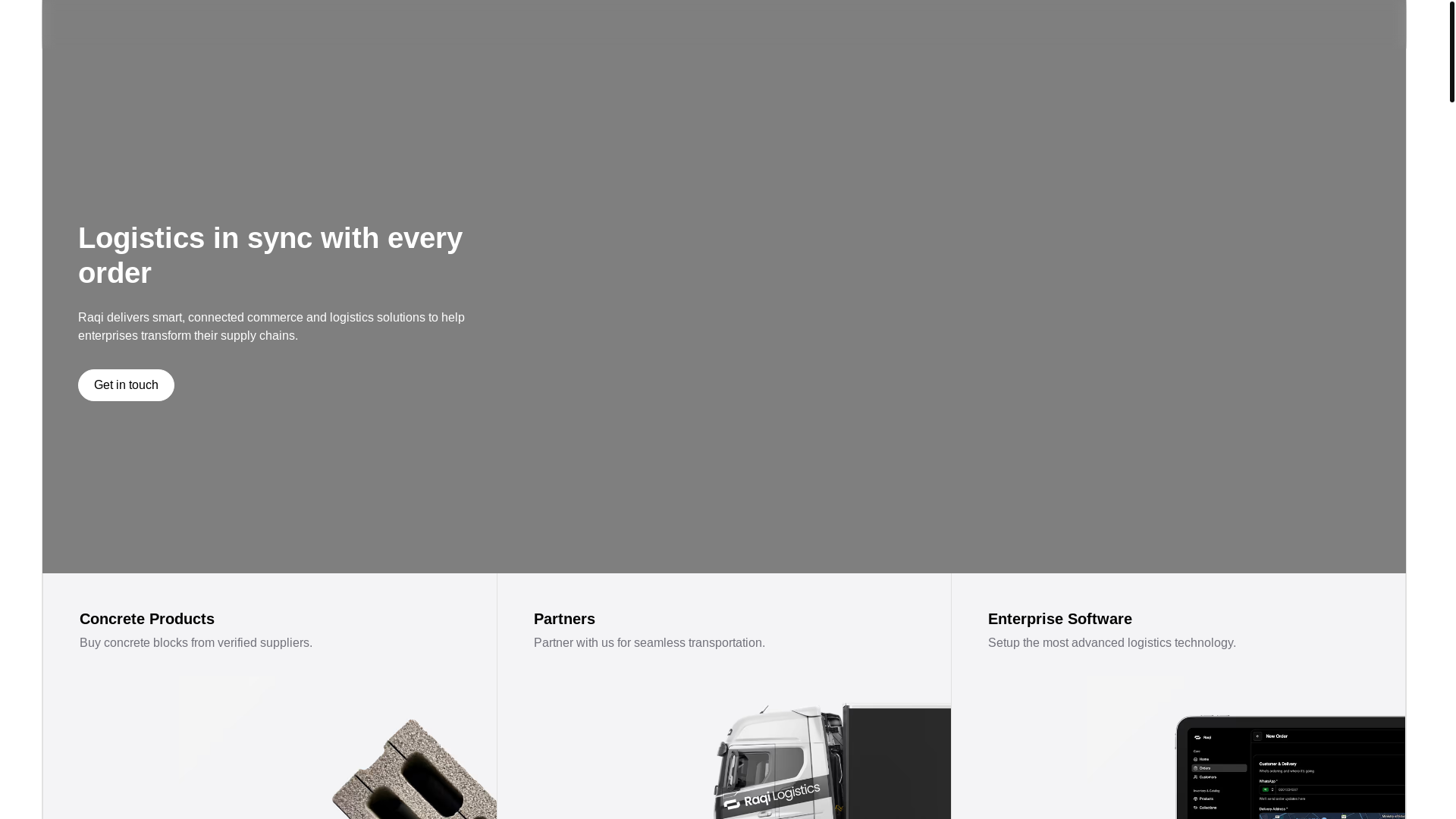website screenshot of https://raqi-website.pages.dev/