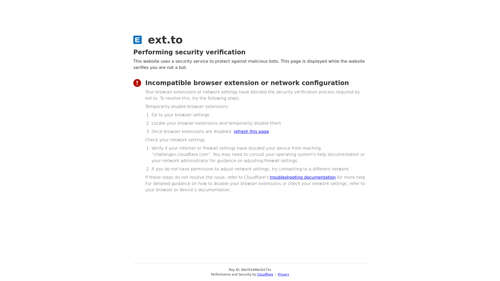 website screenshot of https://ext.to/