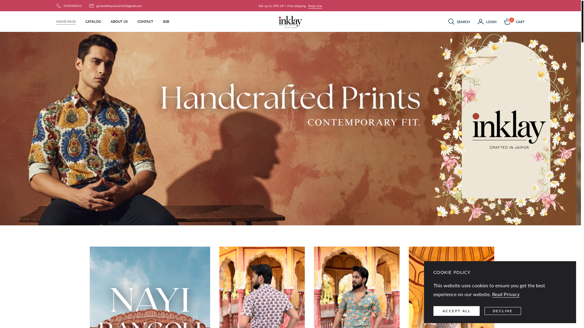 website screenshot of https://inklay.in/