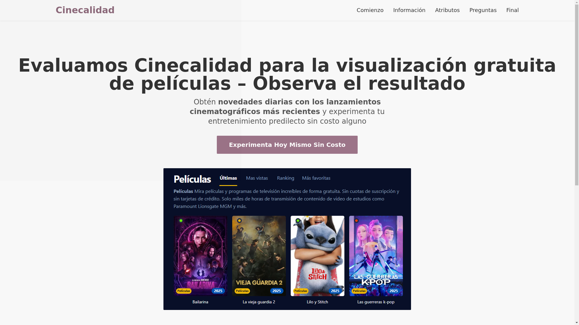 website screenshot of https://cinecalidad-ydah.pages.dev/