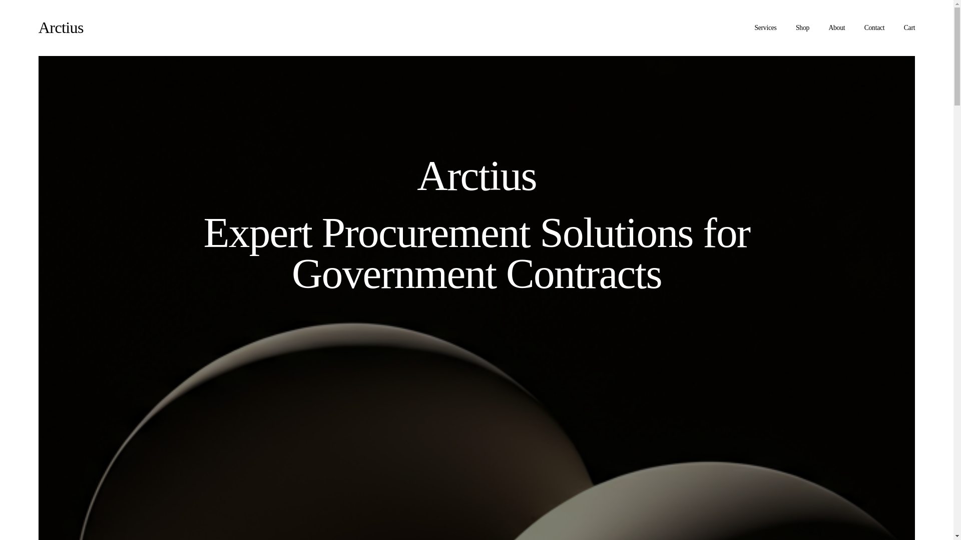website screenshot of https://arctius-llc.com/
