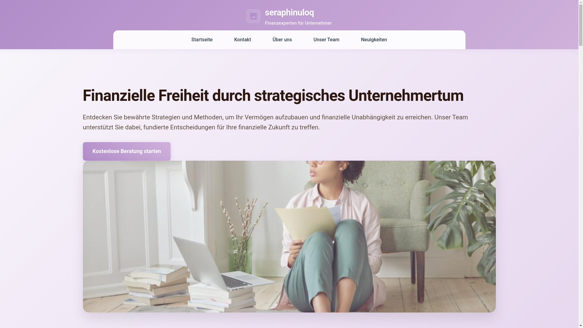 website screenshot of https://seraphinuloq.com/