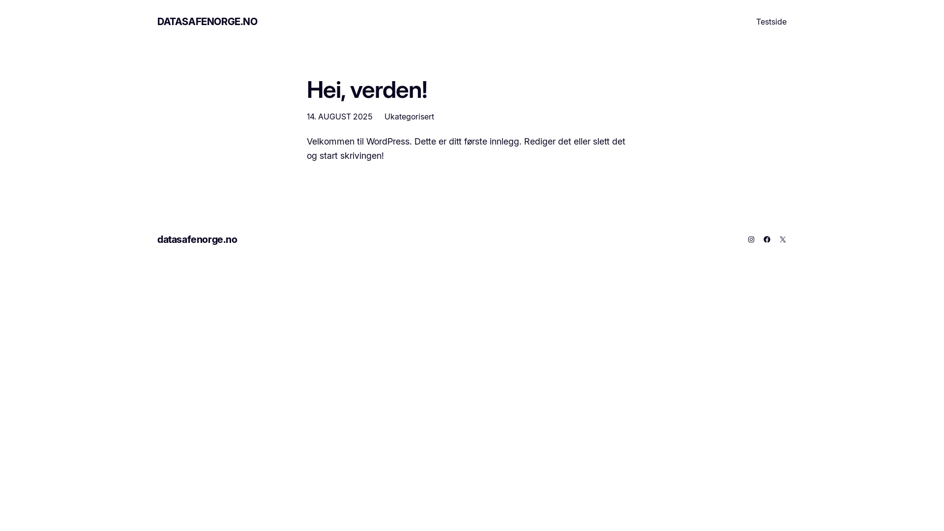 website screenshot of https://datasafenorge.no/