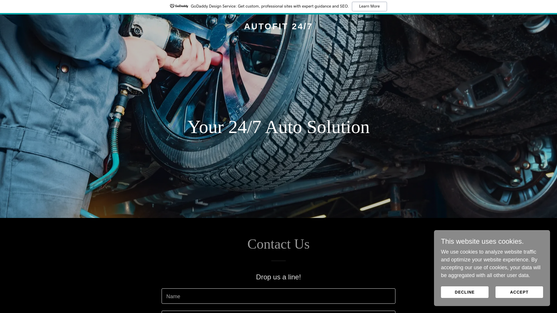 website screenshot of https://autofit247.com/