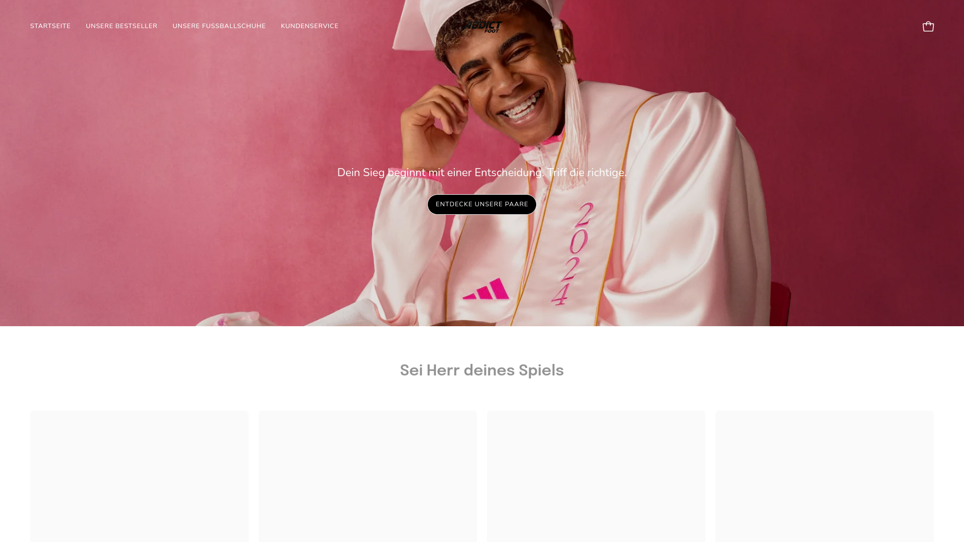 website screenshot of https://addictfootstore.com/