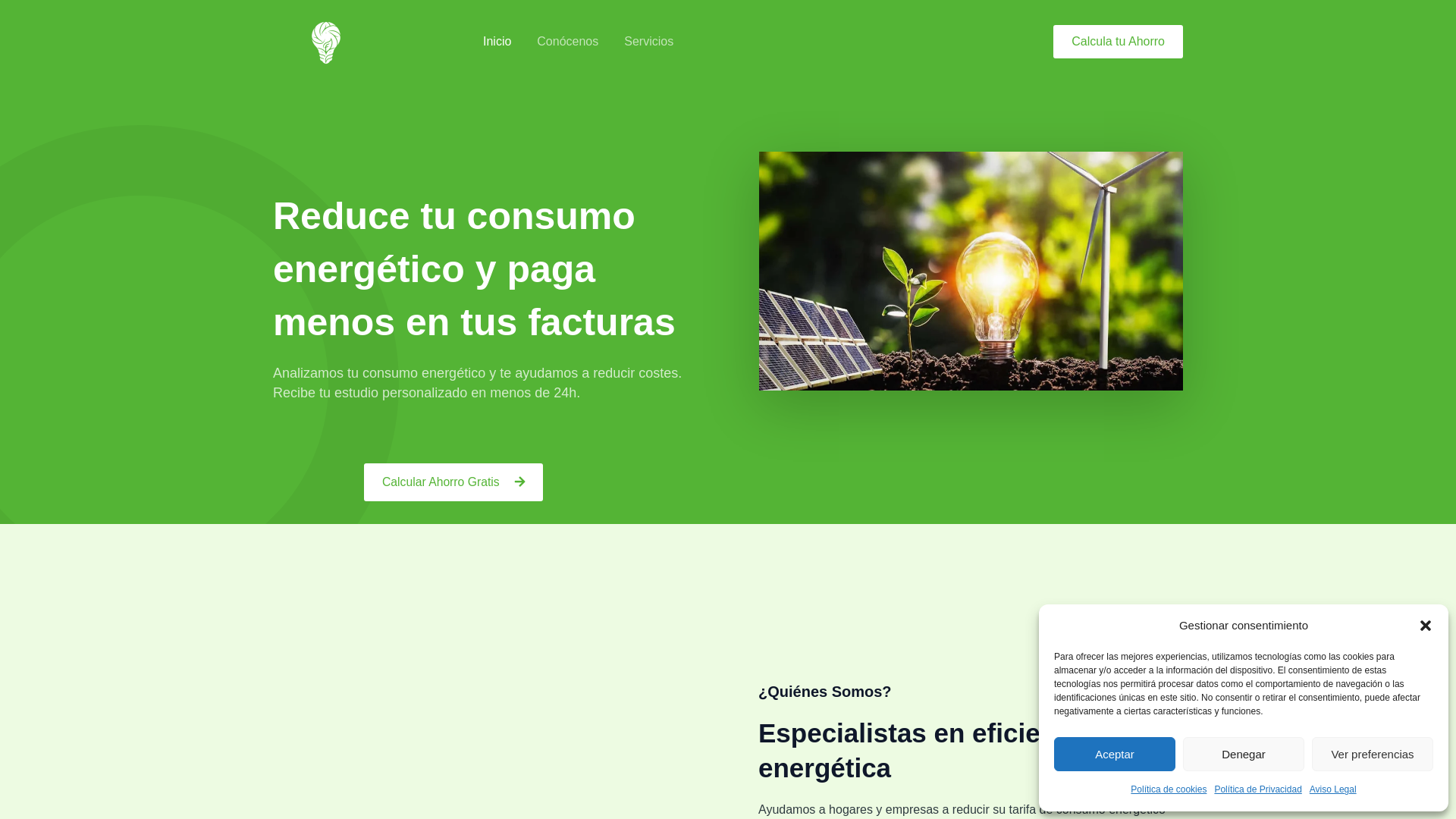 website screenshot of https://tuestudioenergetico.com/