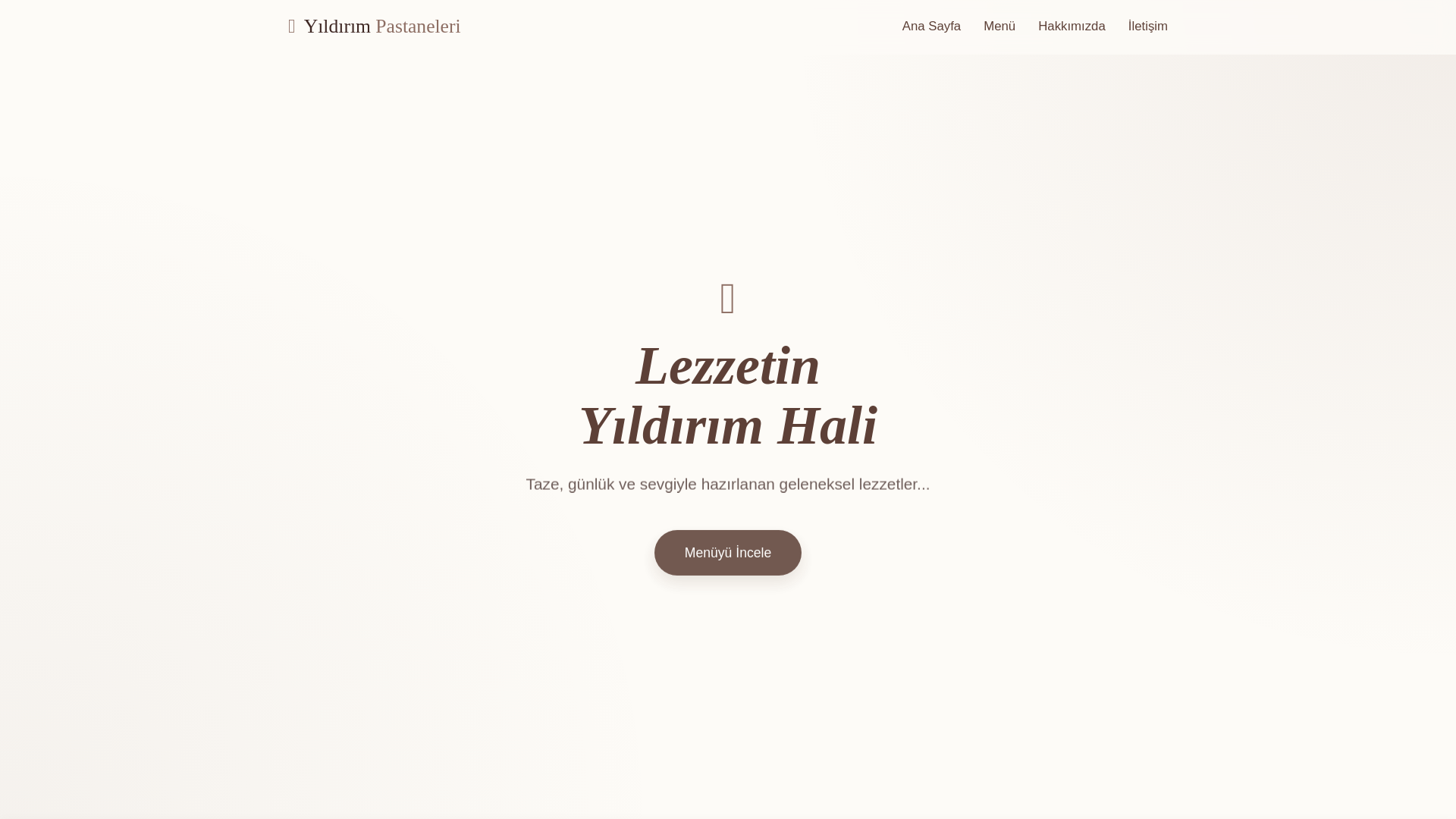 website screenshot of https://yildirimpastaneleri.com.tr/