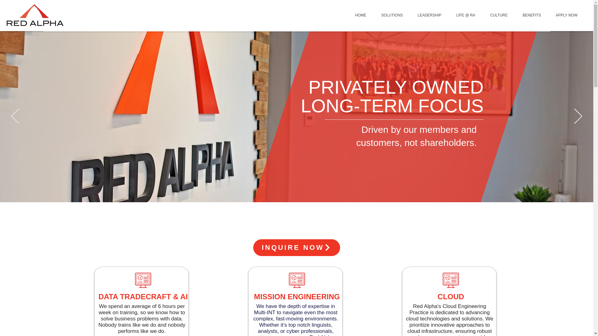 website screenshot of https://red-alpha.ai/