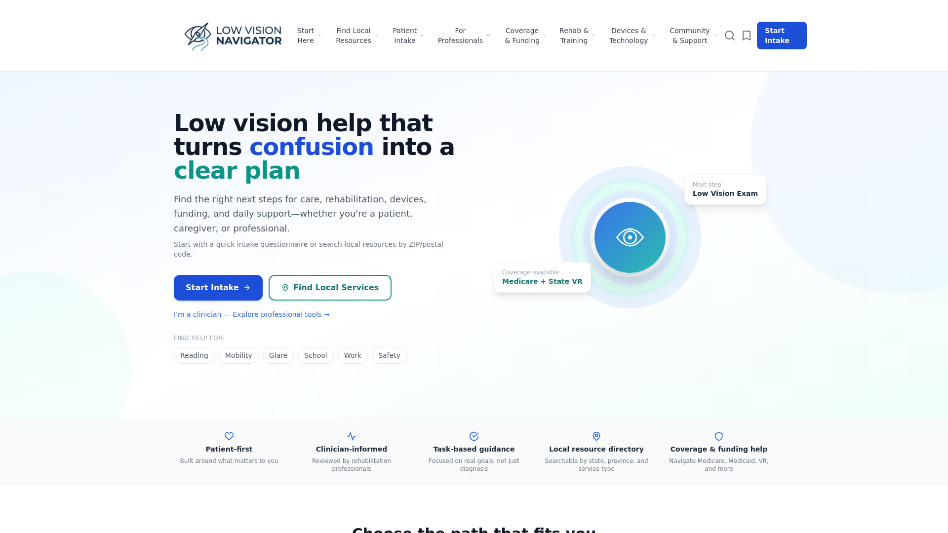 website screenshot of https://lowvision-full-site.pages.dev/