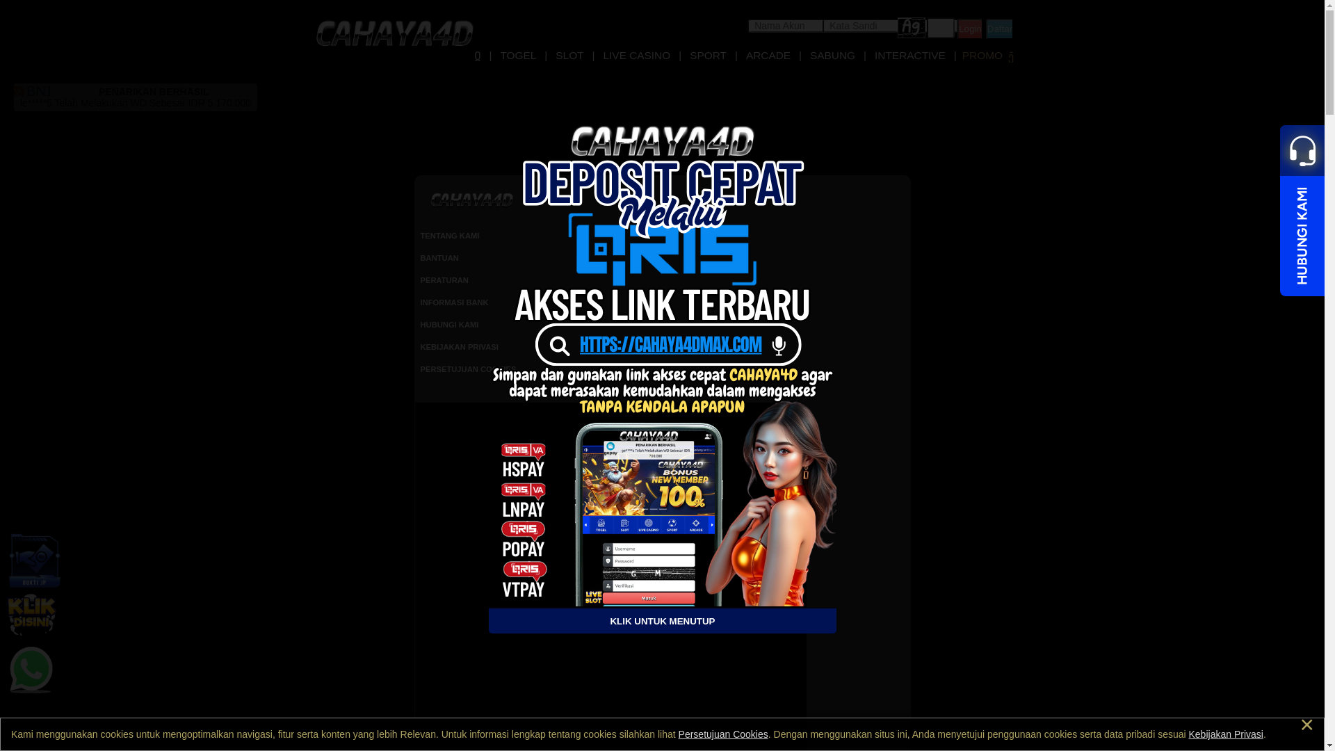 website screenshot of https://cahaya4d-dunia.com/