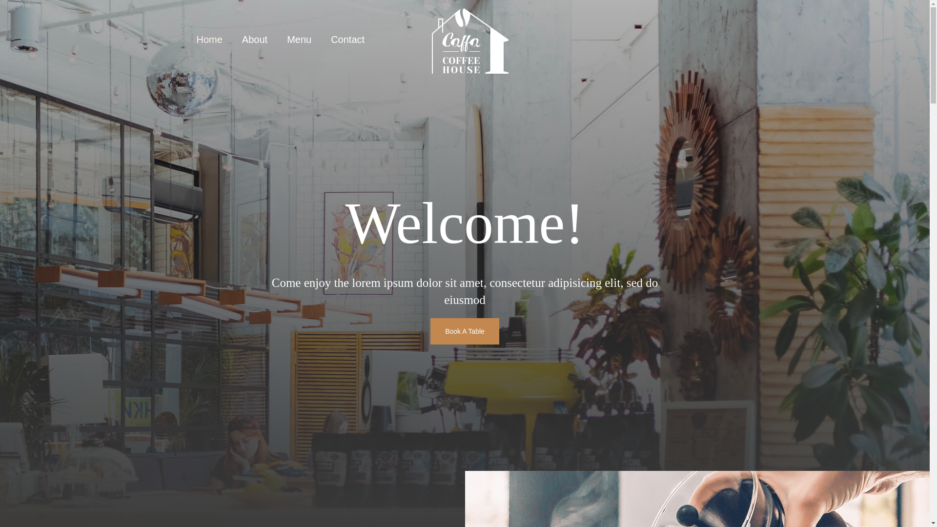 website screenshot of https://cafeteriahb.com/