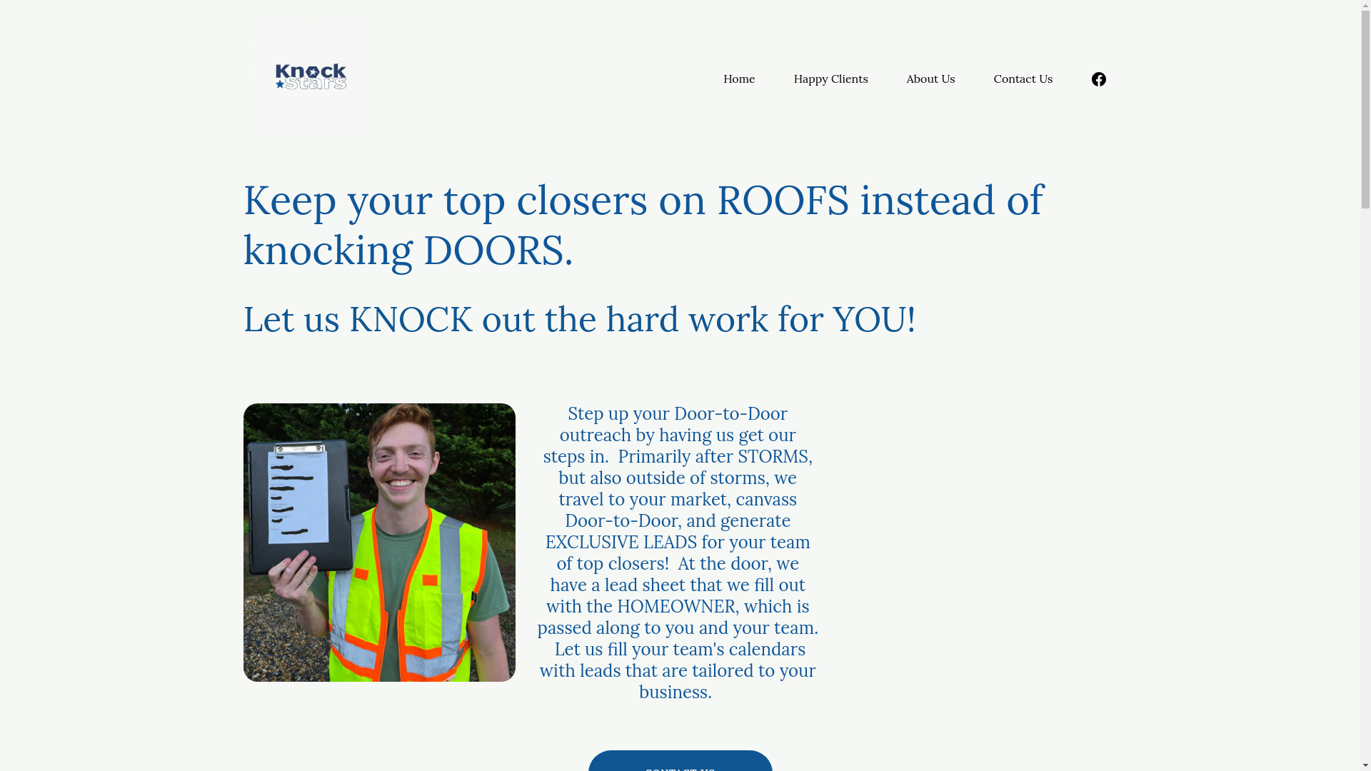 website screenshot of https://knockstars.net/