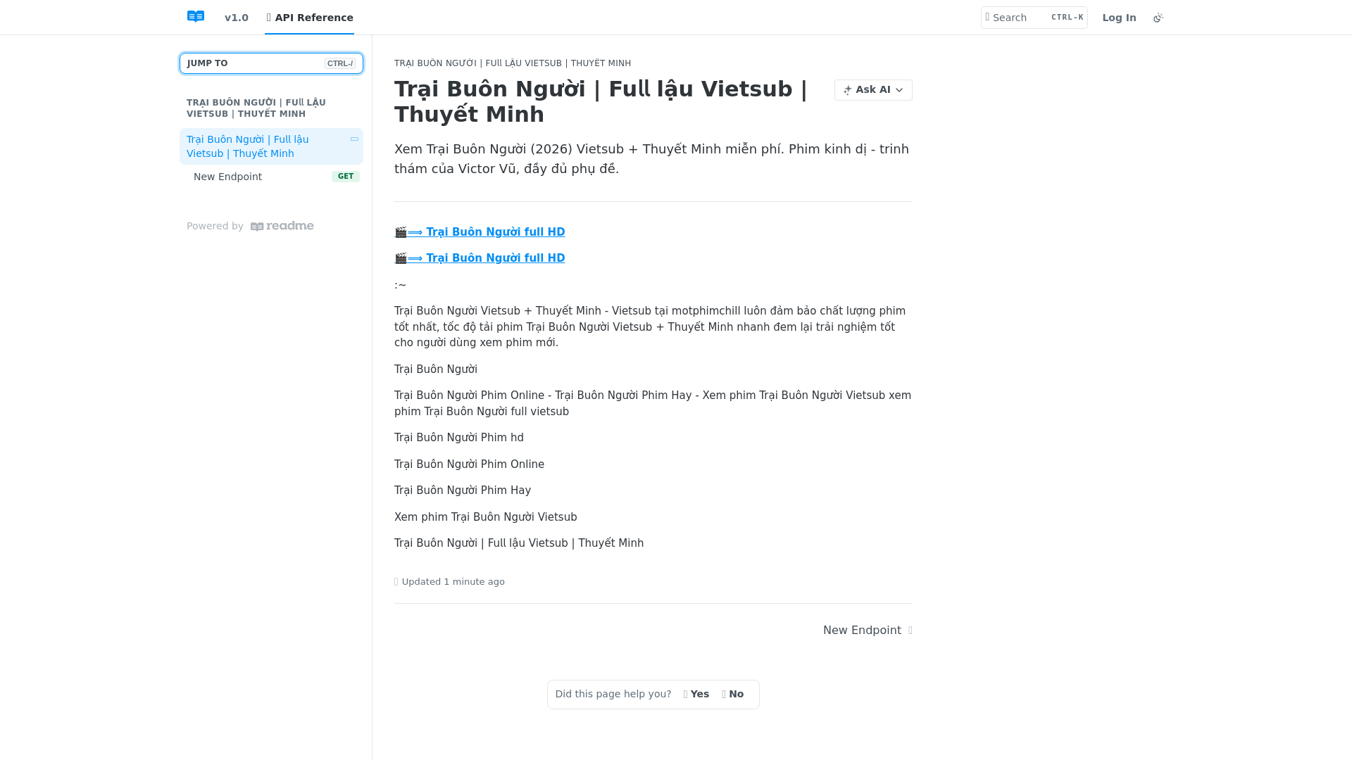 website screenshot of https://phimtraibuonnguoi.readme.io/reference/traibuonnguoivietsub
