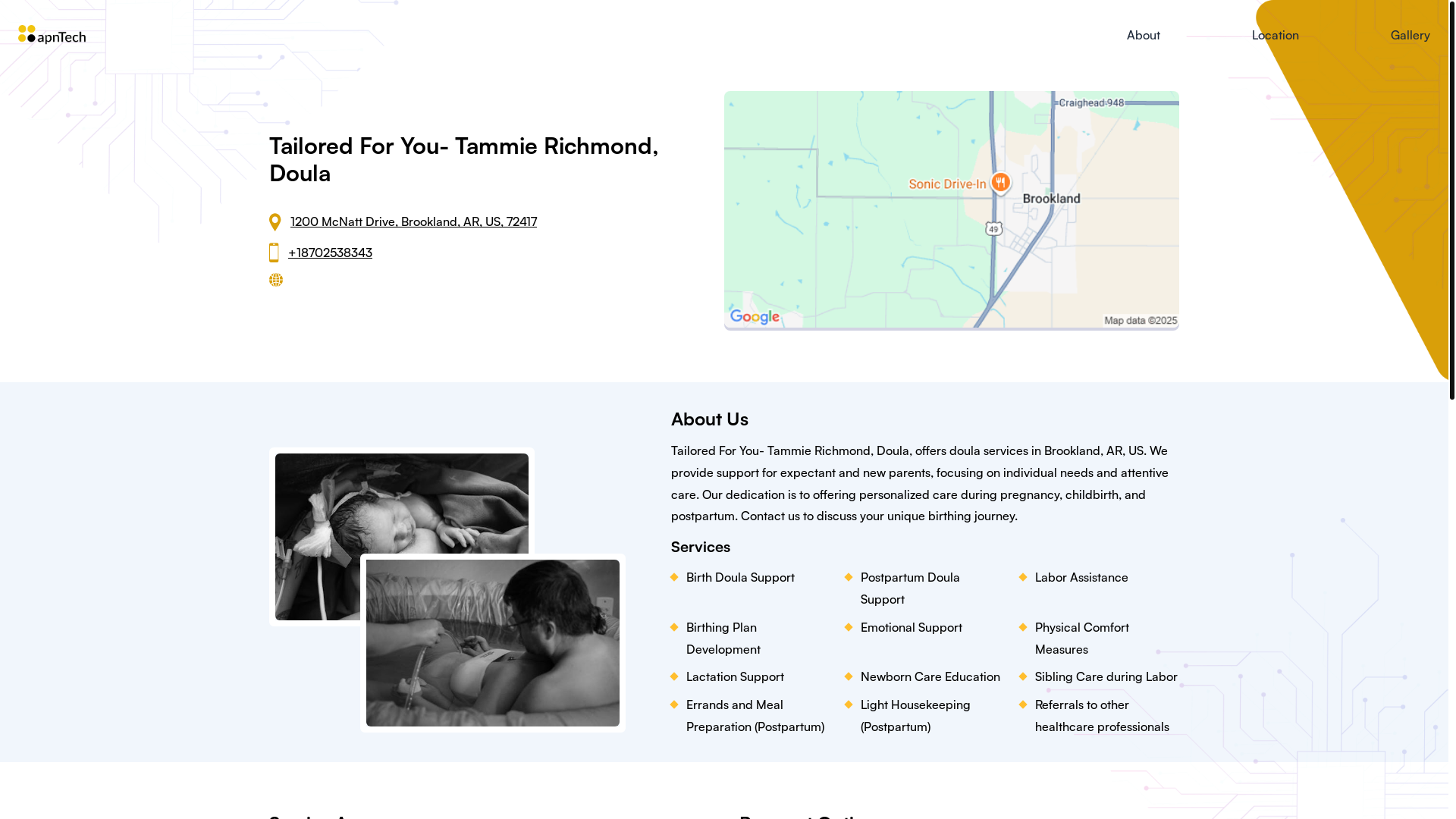 website screenshot of https://tailoredforyou-tammierichmonddoula.online/