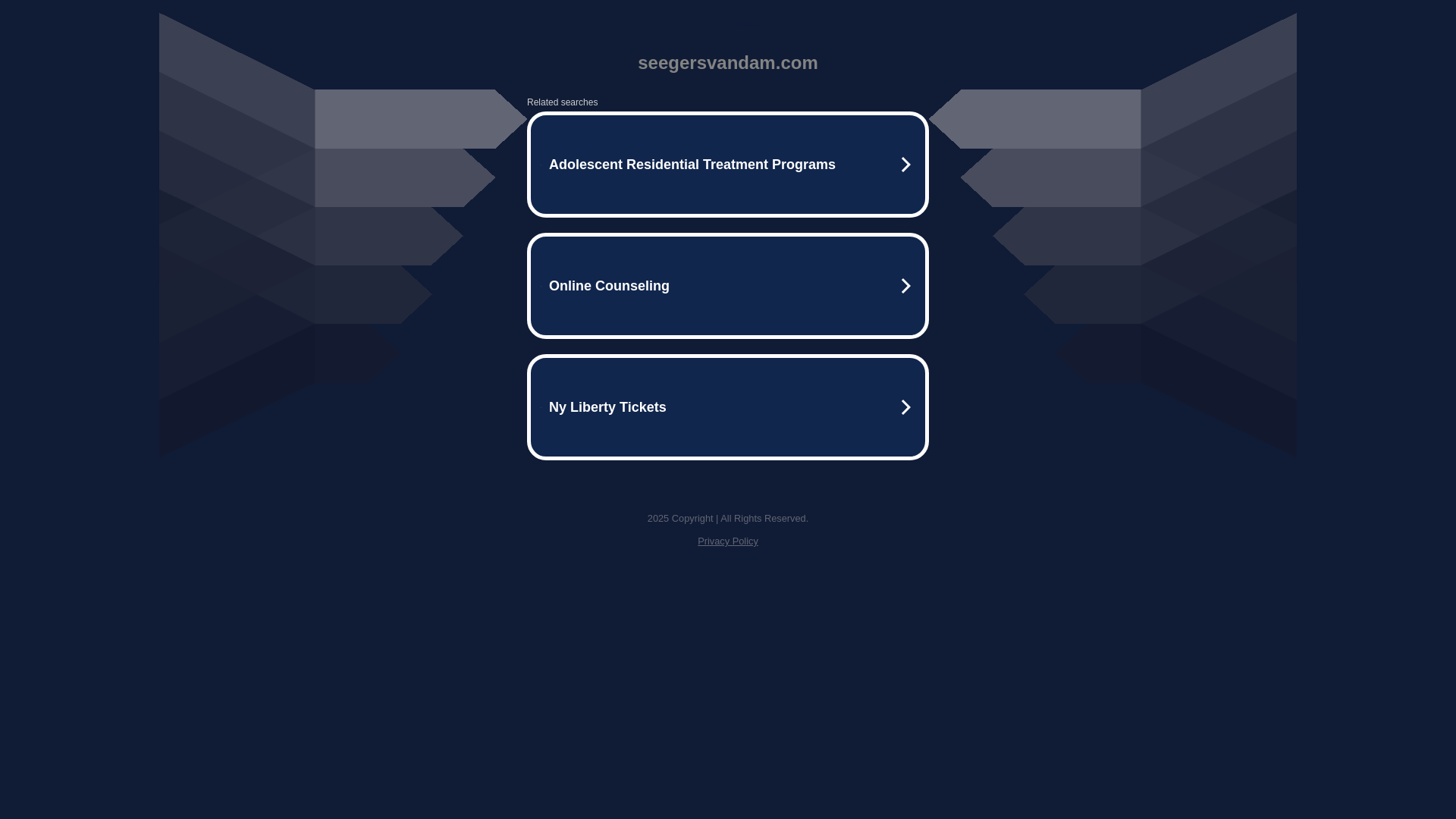 website screenshot of https://seegersvandam.com/