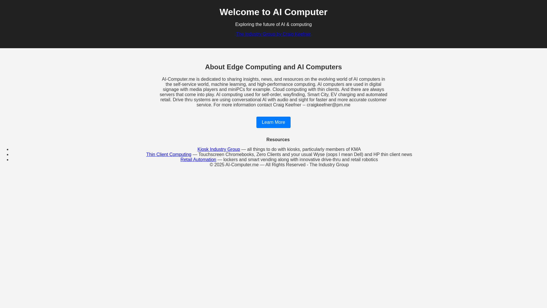 website screenshot of https://ai-computer.pages.dev/