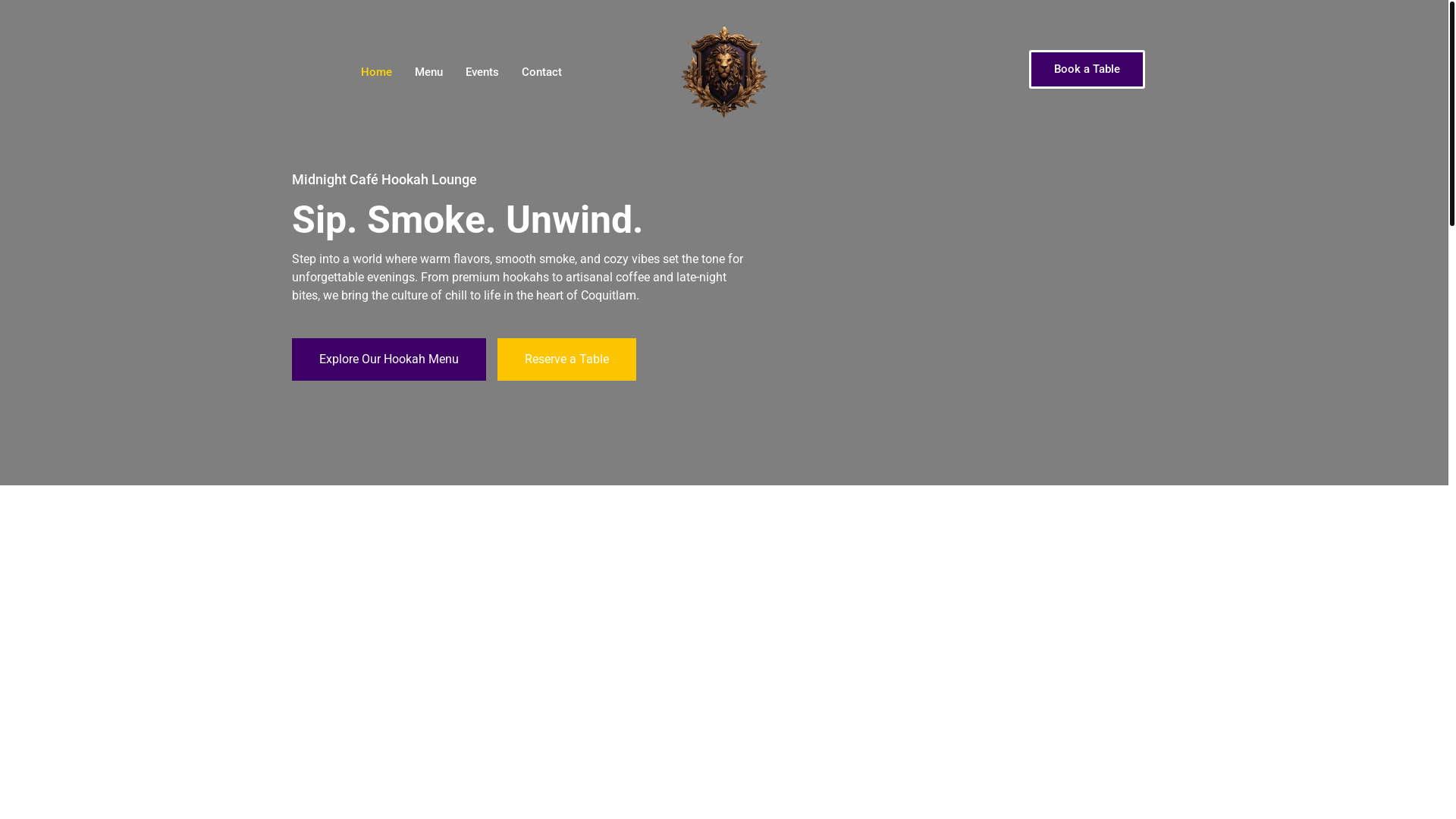 website screenshot of https://midnighthookah.ca/