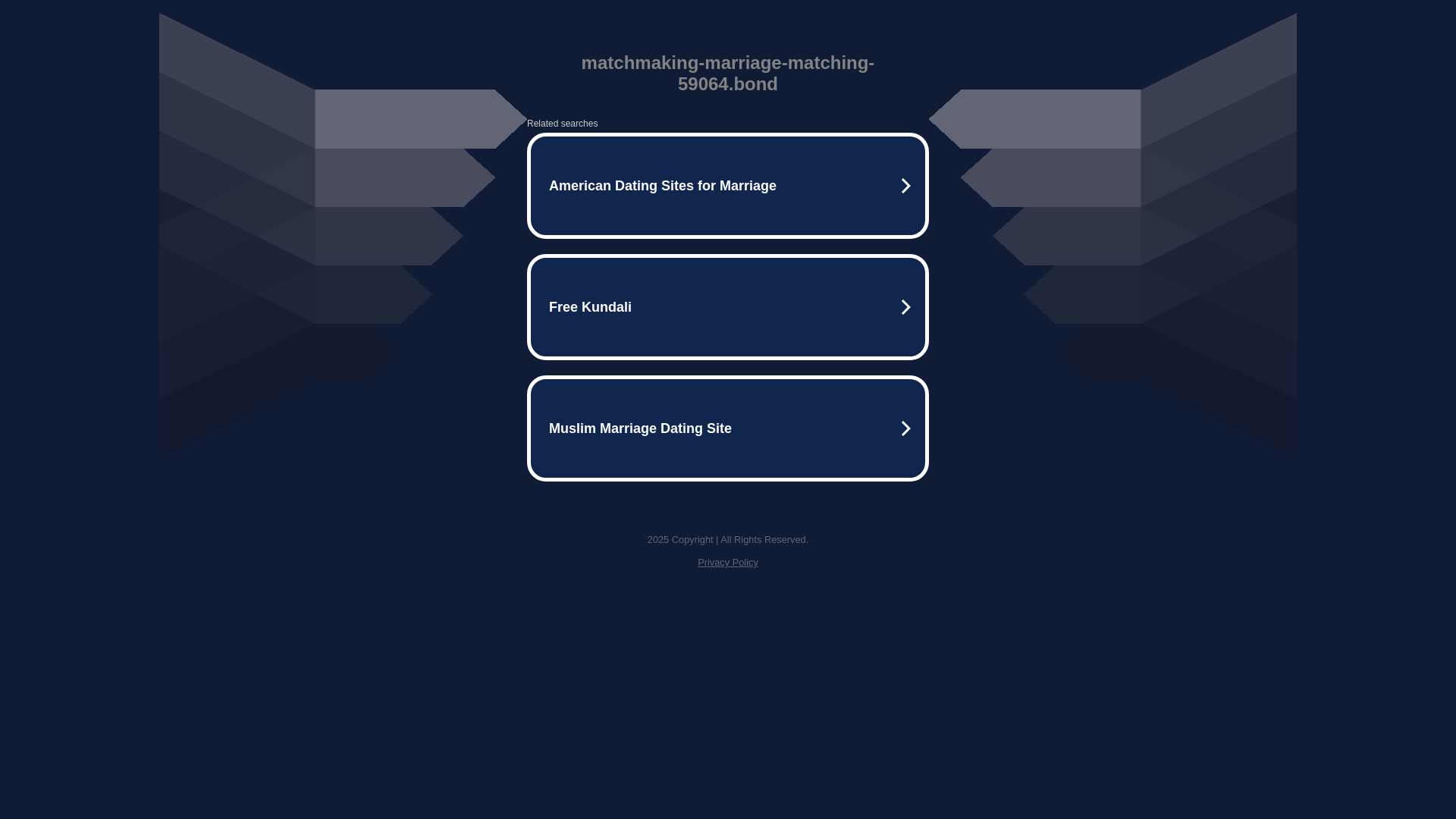 website screenshot of https://matchmaking-marriage-matching-59064.bond/
