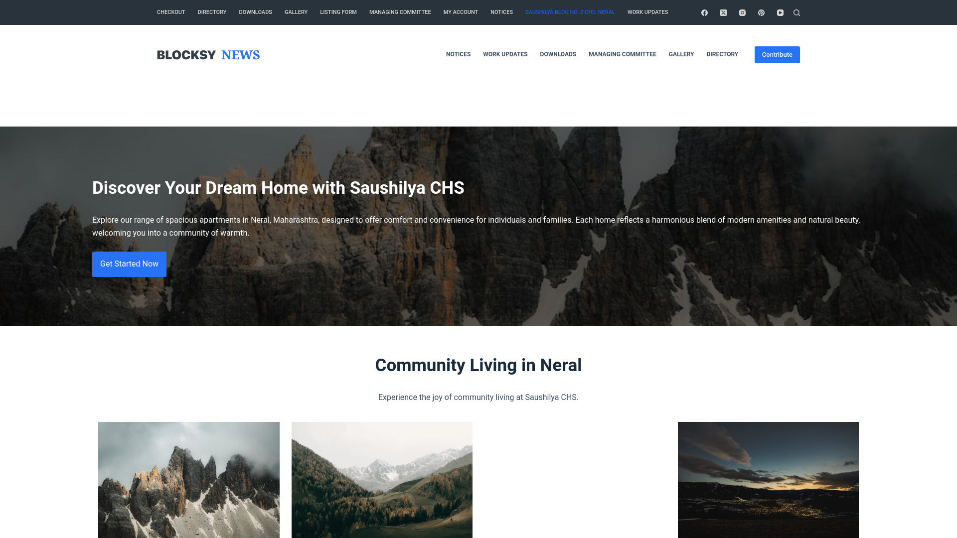 website screenshot of https://saushilyachs.in/