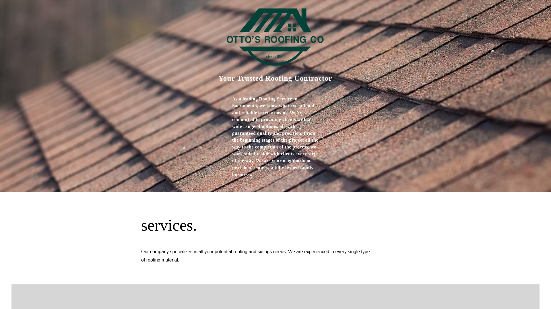 website screenshot of https://ottosroofingcompany.com/
